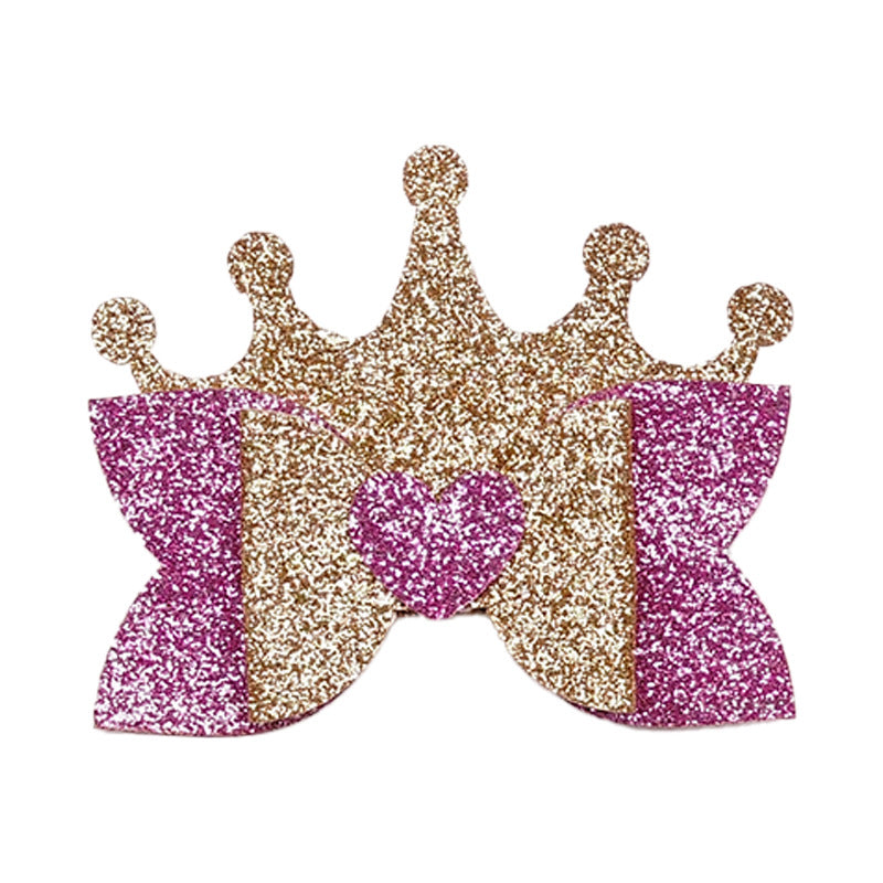 Wholesale Valentine's Day Love Heart Crown Shiny Children's Hair Accessories
